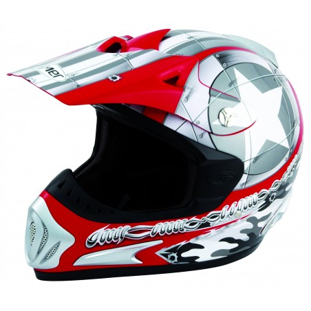 Römer Starcross- Crosshelm mit Helmschild schwarz / rot - 1