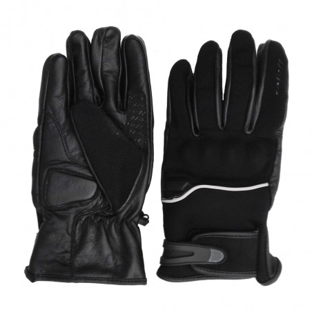 RO20 - Schwarze Leder/Textil Motorradhandschuhe - 1