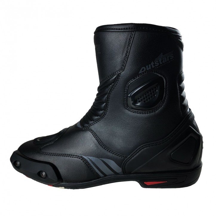 RO020 - Halbhoher Motorradstiefel "Sport",  mit auswechselbaren Schleifpads