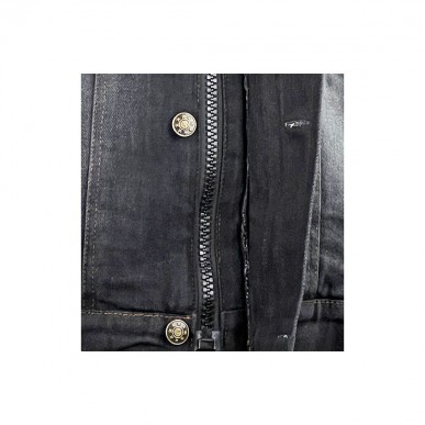 Roleff RO1514 Motorrad-Jeansjacke – Schwarz/Stonewashed, Aramidverstärkung, Protektoren & herausnehmbare Klimamembrane - 6