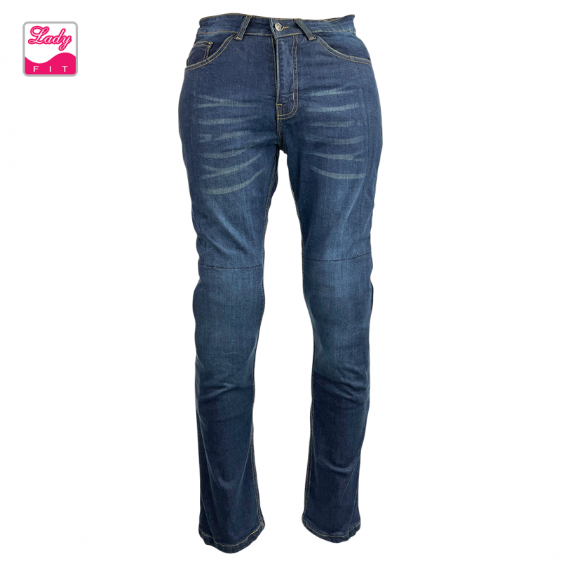 RO185 - Blaue Aramid Motorradjeans mit Protektoren für Damen - 1