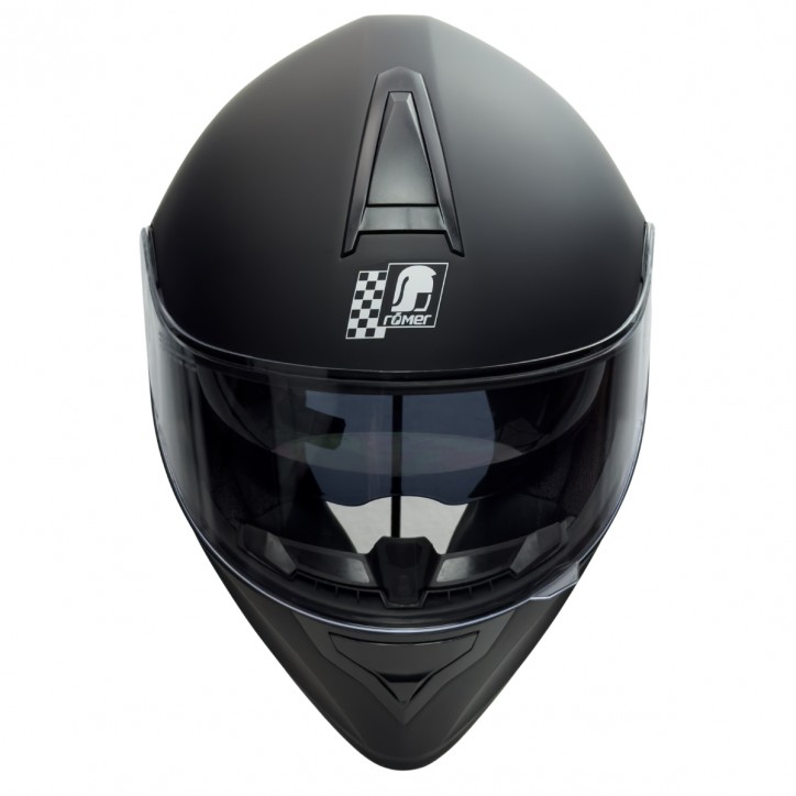 RO813 - Schwarzer Integralhelm mit Sonnenvisier RO813 - Schwarzer Integralhelm mit Sonnenvisier