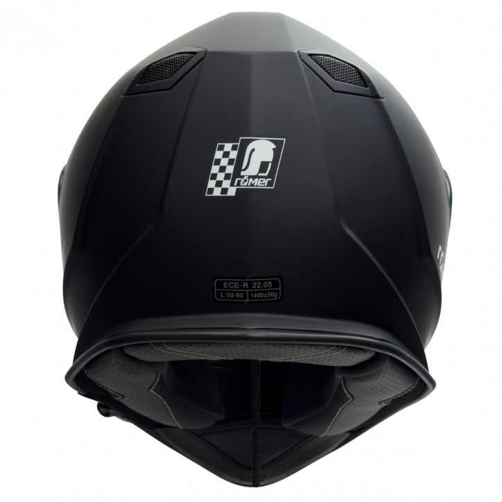 RO813 - Schwarzer Integralhelm mit Sonnenvisier RO813 - Schwarzer Integralhelm mit Sonnenvisier