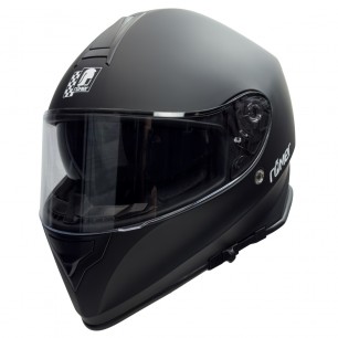 RO813 - Schwarzer Integralhelm mit Sonnenvisier - 1