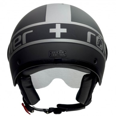 Motorrad- Jethelm mit Pilotenvisier in edlem Design - 3