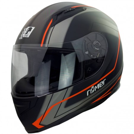 RO201705 - Integralhelm in Schwarz, Orange - 1