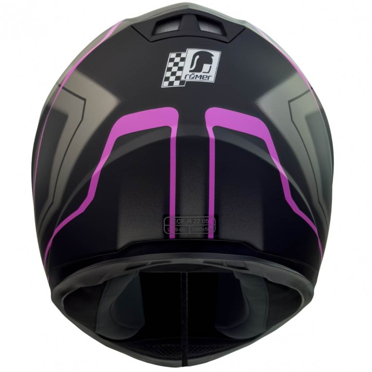 RO201707 - Integralhelm in Schwarz, Pink