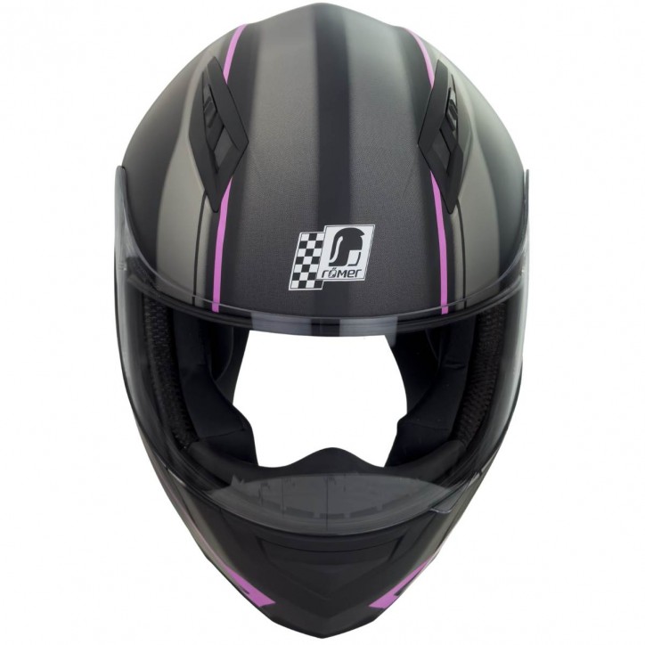 RO201707 - Integralhelm in Schwarz, Pink