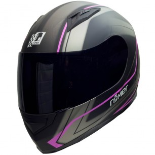 RO201707 - Integralhelm in Schwarz, Pink - 1