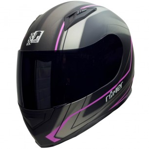 RO201707 - Integralhelm in Schwarz, Pink