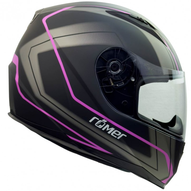 RO201707 - Integralhelm in Schwarz, Pink