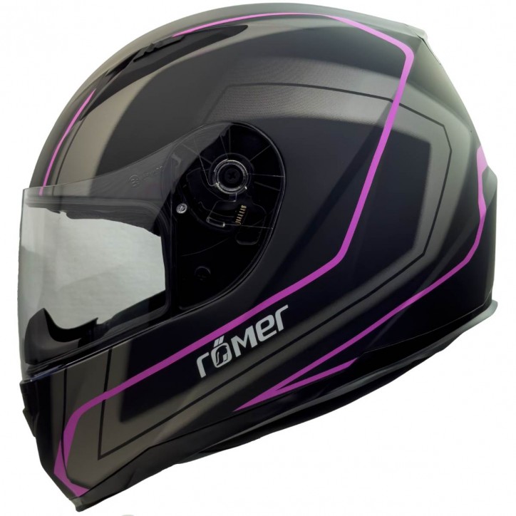 RO201707 - Integralhelm in Schwarz, Pink