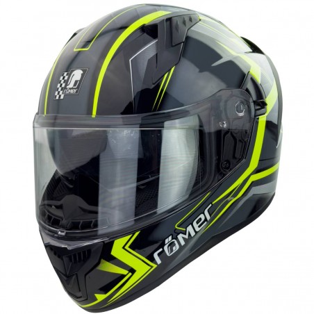 RO202211 - Integralhelm mit Sonnenvisier, Neongelb glänzend - 1
