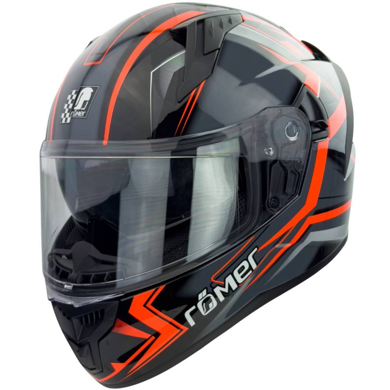 RO202212 - Integralhelm mit Sonnenvisier, Neonorange glänzend RO202212 - Integralhelm mit Sonnenvisier, Neonorange glänzend
