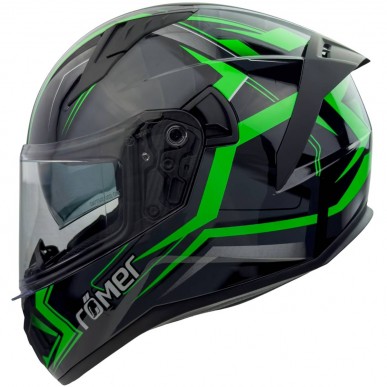RO202215 - Integralhelm mit Sonnenvisier, grün glänzend - 2