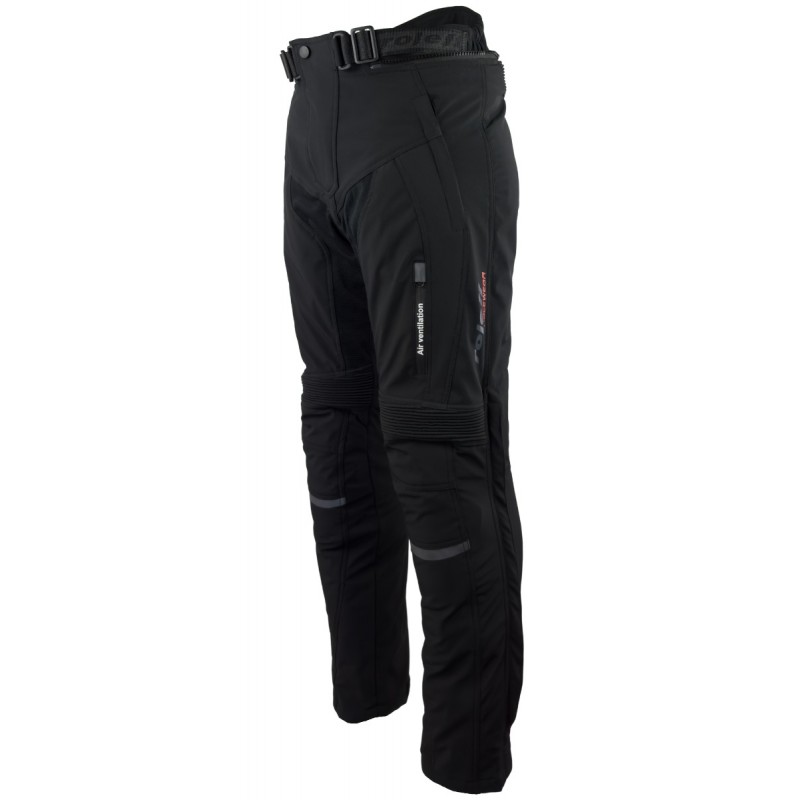 RO400 - Schwarze Softshell Motorradhose mit Belüftungssystem, Klimamembrane und Thermofutter RO400 - Schwarze Softshell Motorradhose mit Belüftungssystem, Klimamembrane und Thermofutter