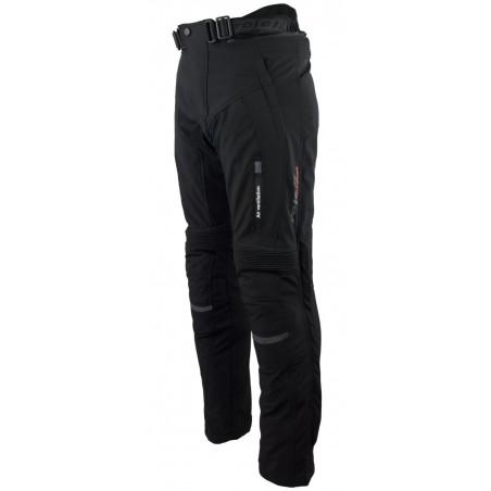 RO400 - Schwarze Softshell Motorradhose mit Belüftungssystem, Klimamembrane und Thermofutter - 1