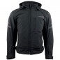 RO1513 - Schwarze Softshell Motorradjacke mit Hoodie RO1513 - Schwarze Softshell Motorradjacke mit Hoodie