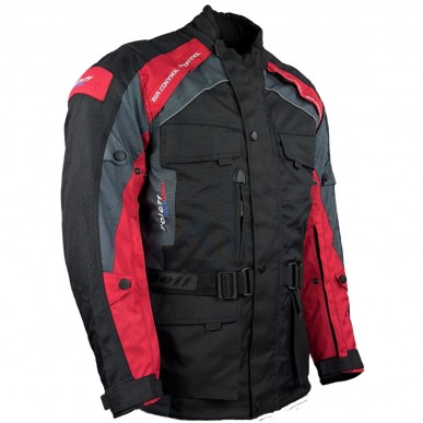 Roleff RO782 Motorradjacke – Schwarz-Rot, wasserdicht, atmungsaktiv & mit Protektoren - 3