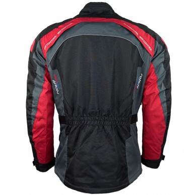 Roleff RO782 Motorradjacke – Schwarz-Rot, wasserdicht, atmungsaktiv & mit Protektoren - 4