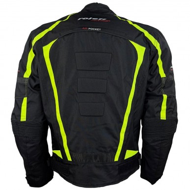 Roleff RO548 Motorradjacke – Neongelb, wasserdicht, atmungsaktiv & mit Protektoren - 4