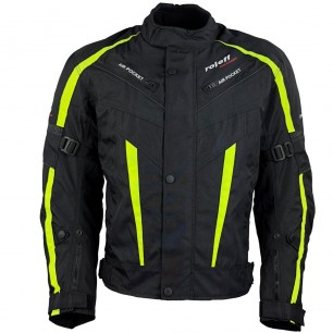 Roleff RO548 Motorradjacke – Neongelb, wasserdicht, atmungsaktiv & mit Protektoren