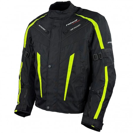 Roleff RO548 Motorradjacke – Neongelb, wasserdicht, atmungsaktiv & mit Protektoren - 1