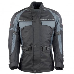 RO701 - Motorradjacke in Schwarz / Grau