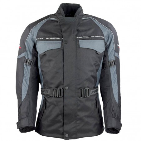 Roleff RO701 Motorradjacke – Preiswert, Robust & Sicher in Schwarz-Grau