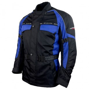 RO702 - Motorradjacke in Schwarz / Blau