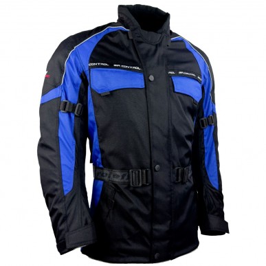 RO702 - Motorradjacke in Schwarz / Blau - 3