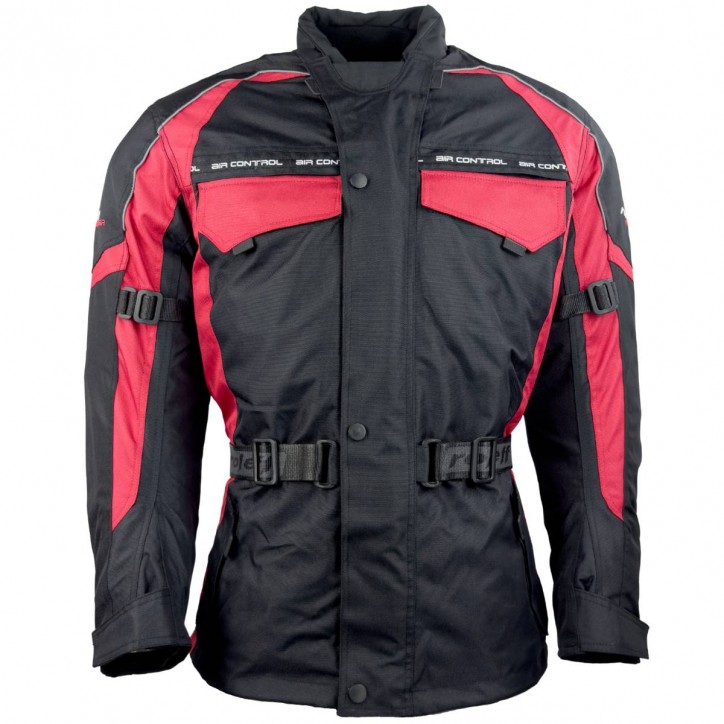 RO703 - Motorradjacke in Schwarz / Rot