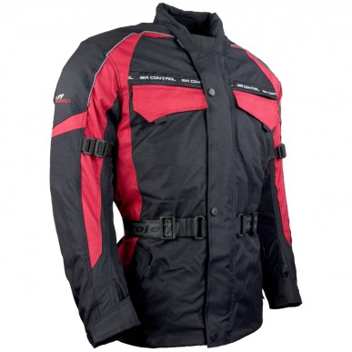 RO703 - Motorradjacke in Schwarz / Rot - 3