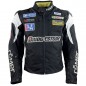 RO758 - Schwarz Weiße Motorradjacke mit Sponsorenaufnähern RO758 - Schwarz Weiße Motorradjacke mit Sponsorenaufnähern