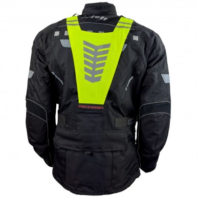 Roleff RO773 Motorradjacke – Schwarz mit abnehmbarer Neon-Weste, wasserdicht, atmungsaktiv & mit Protektoren - 5