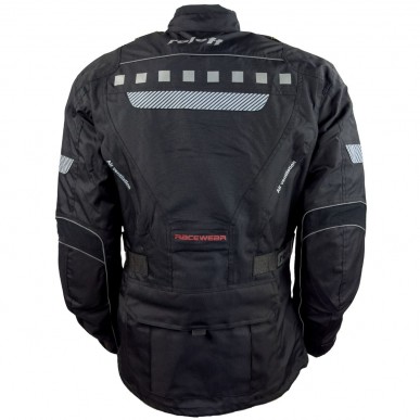 Roleff RO773 Motorradjacke – Schwarz mit abnehmbarer Neon-Weste, wasserdicht, atmungsaktiv & mit Protektoren - 6