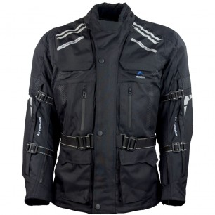 Roleff RO774 Motorradjacke – Schwarz, wasserdicht, atmungsaktiv & mit Protektoren