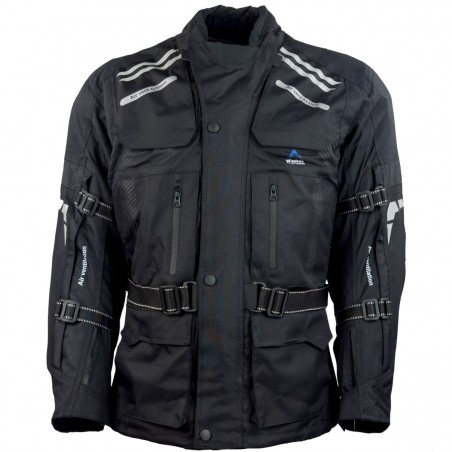 Roleff RO774 Motorradjacke – Schwarz, wasserdicht, atmungsaktiv & mit Protektoren