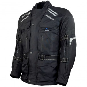 Roleff RO774 Motorradjacke – Schwarz, wasserdicht, atmungsaktiv & mit Protektoren - 1