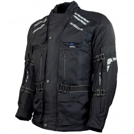 Roleff RO774 Motorradjacke – Schwarz, wasserdicht, atmungsaktiv & mit Protektoren - 1