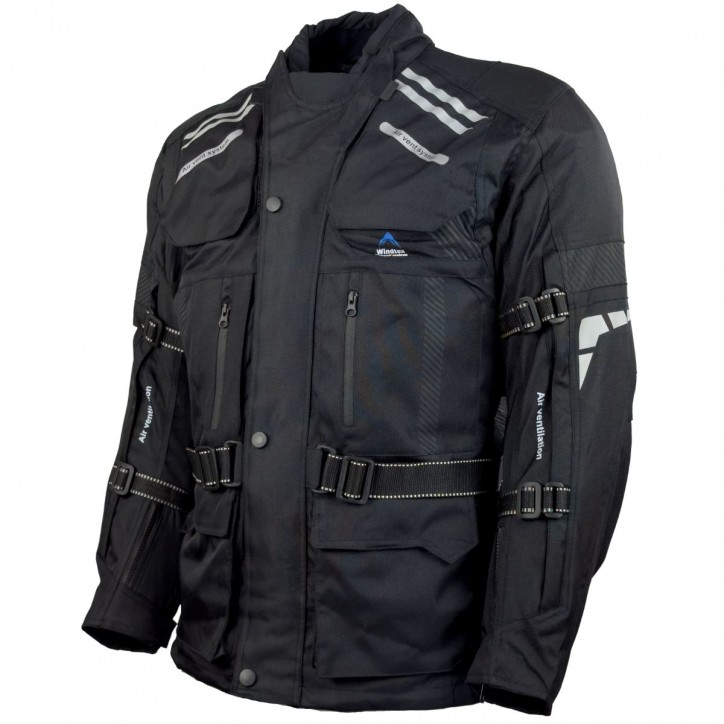 RO774 - Motorradjacke in Schwarz