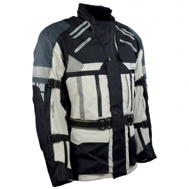 Roleff RO775 Motorradjacke – Beige-Schwarz-Grau, wasserdicht, atmungsaktiv & mit Protektoren - 3