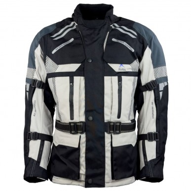 Roleff RO775 Motorradjacke – Beige-Schwarz-Grau, wasserdicht, atmungsaktiv & mit Protektoren - 2