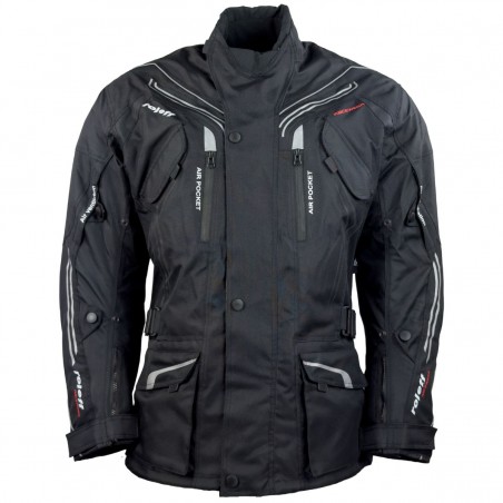 Roleff RO15111 Motorradjacke – Schwarz, reflektierend, wasserdicht, atmungsaktiv & mit Protektoren