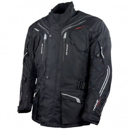 Roleff RO15111 Motorradjacke – Schwarz, reflektierend, wasserdicht, atmungsaktiv & mit Protektoren - 1