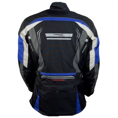 Roleff RO15112 Motorradjacke – Schwarz-Grau-Weiß-Blau, wasserdicht, atmungsaktiv & mit Protektoren - 4