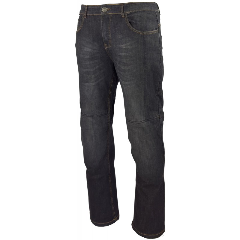 RO170 - Schwarze Aramid Motorradjeans mit Protektoren für Herren - 1