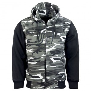 RO3350 - Hoodie mit Aramid & Protektoren - camouflage/ schwarz/ weiss