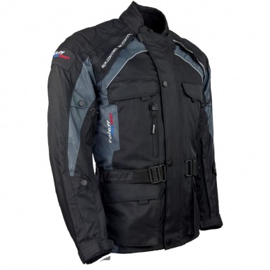 Roleff RO781 Motorradjacke – Schwarz-Grau, wasserdicht, atmungsaktiv & mit Protektoren - 4