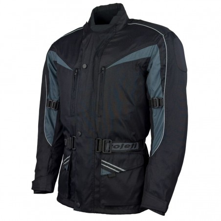 RO10003 - Motorradjacke in Schwarz / Grau